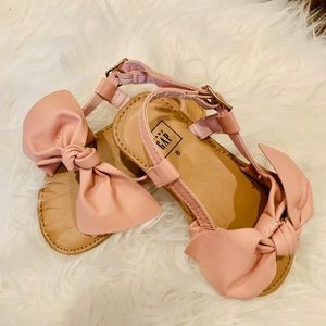 Bow Faux-Leather sandals